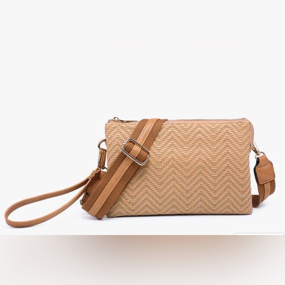 Jen & Co Izzy Woven Diagonal Crossbody w/ Guitar Strap
